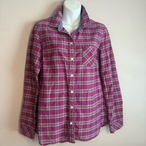 Eddie Bauer Purple Plaid Shirt